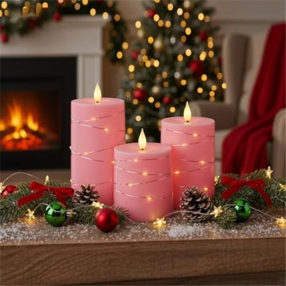 Battery Operated LED Candles Remote Timer Set - Picture 4 of 7